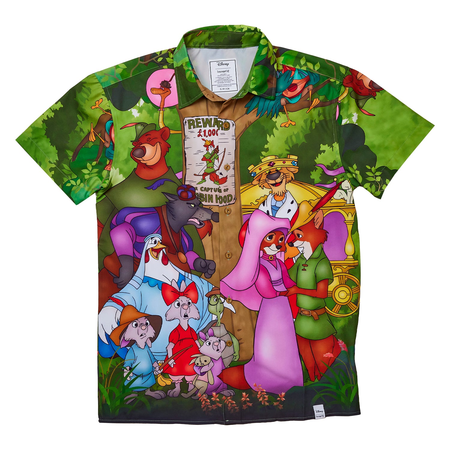 Loungefly Disney Robin Hood Unisex Sublimated Camp Shirt