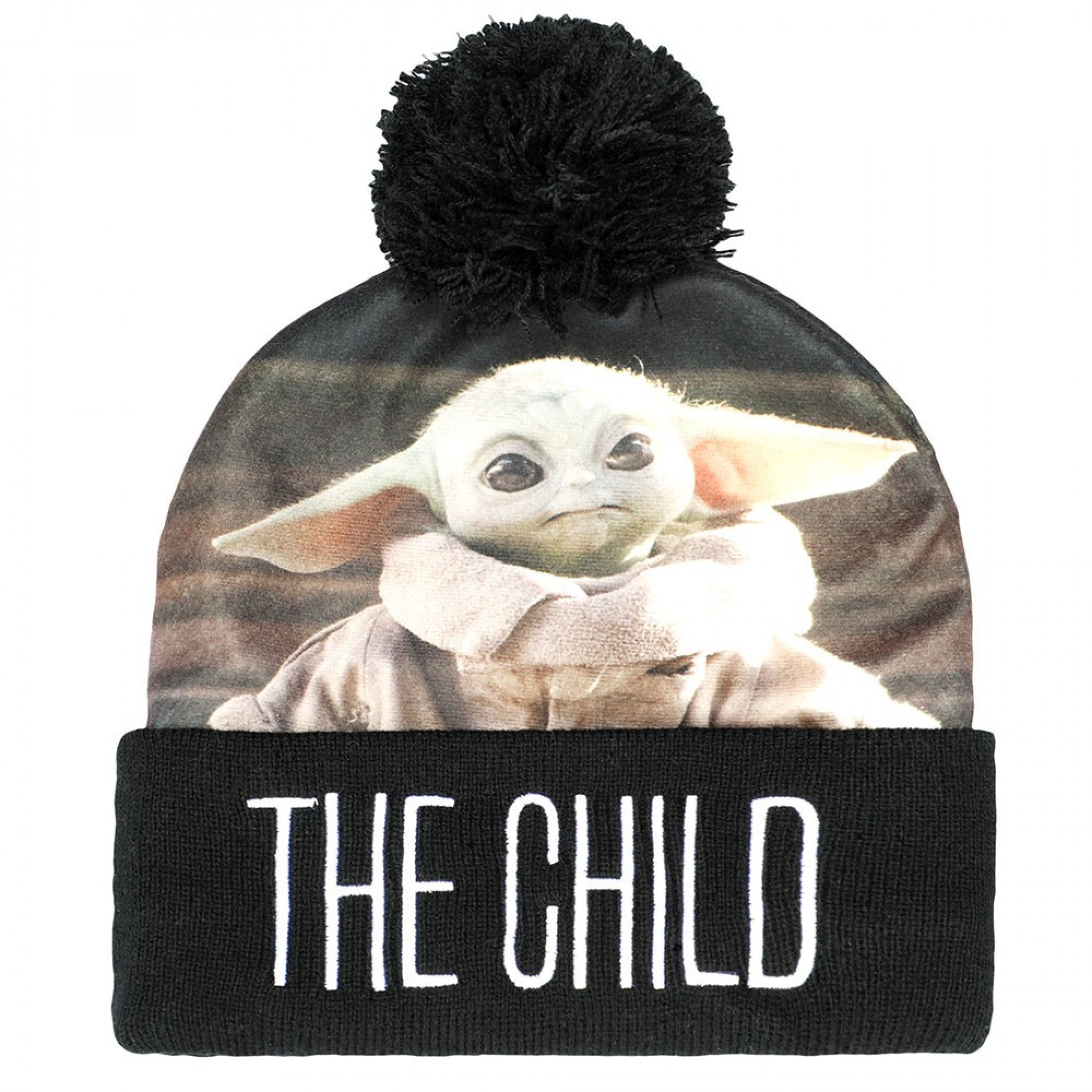 Star Wars The Mandalorian The Child Sublimated Cuff Pom Beanie