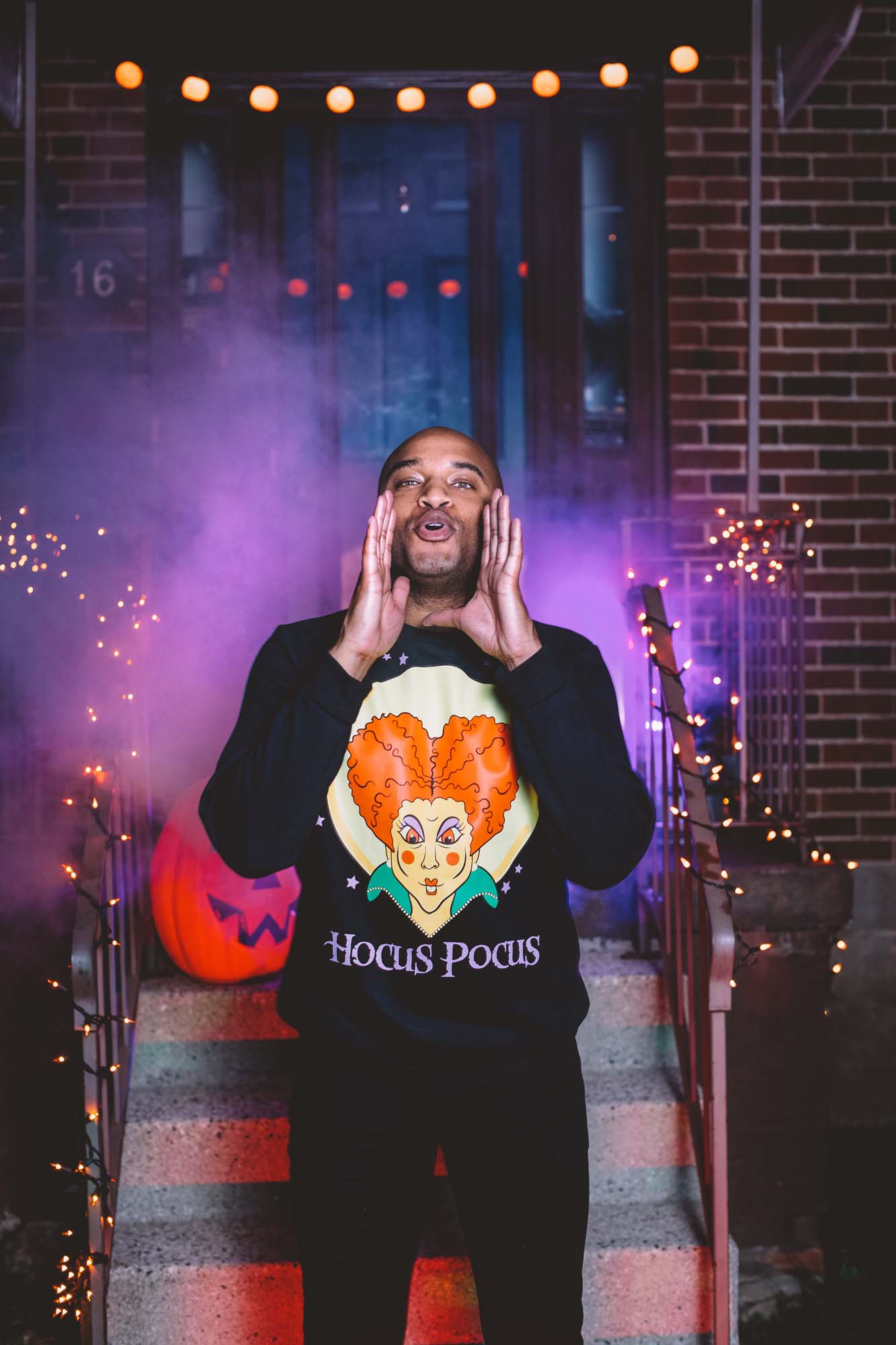 Sisters! You need this crewneck! Show your love for Hocus Pocus in this spellbinding sweater celebrating Winifred Sanderson. Featuring custom, retro-inspired artwork in printed details; this is the perfect cozy sweater for the Halloween season.