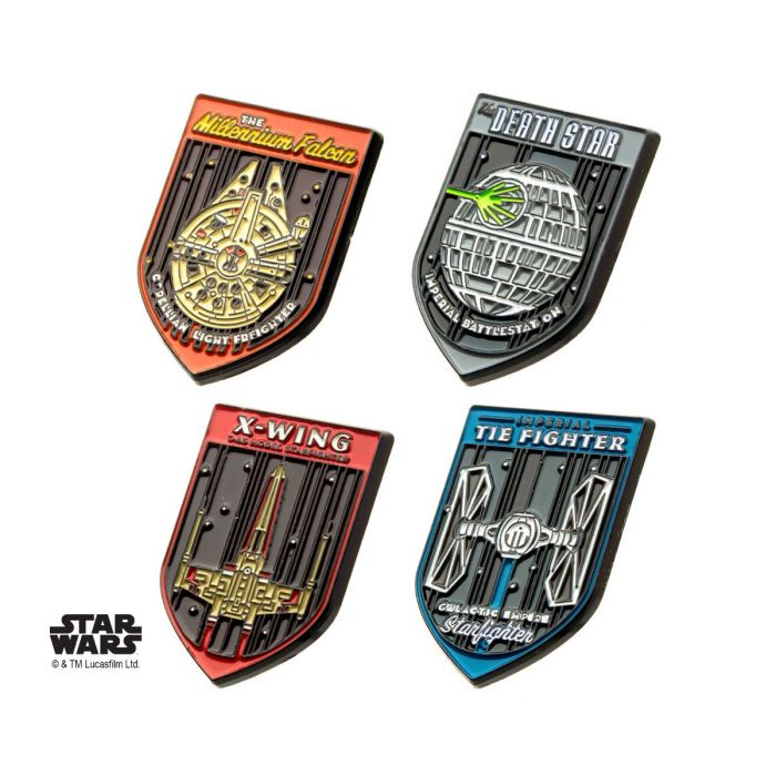 Star Wars Fighters Space Ships 4Pc Lapel Pin Set