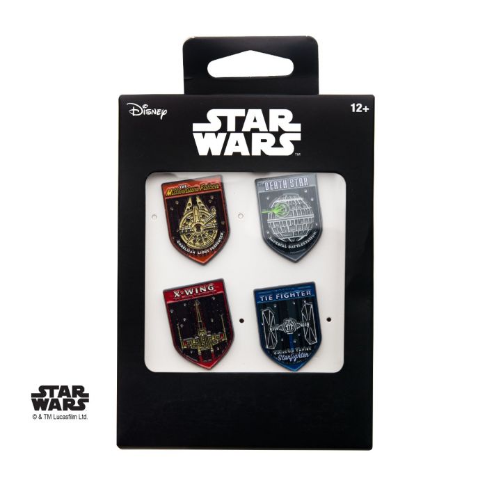 Star Wars Fighters Space Ships 4Pc Lapel Pin Set