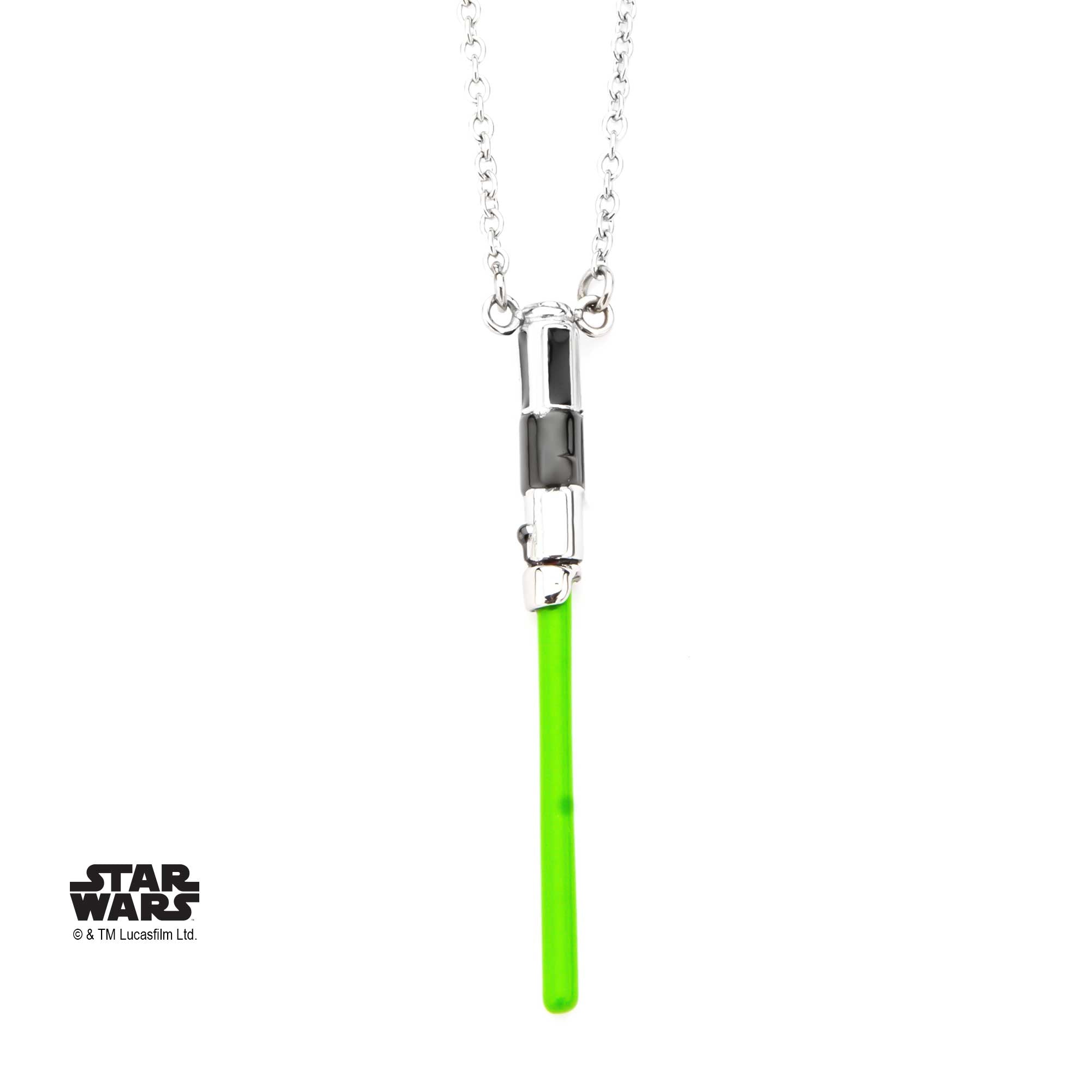 Star Wars Yoda Lightsaber Stainless Steel Necklace