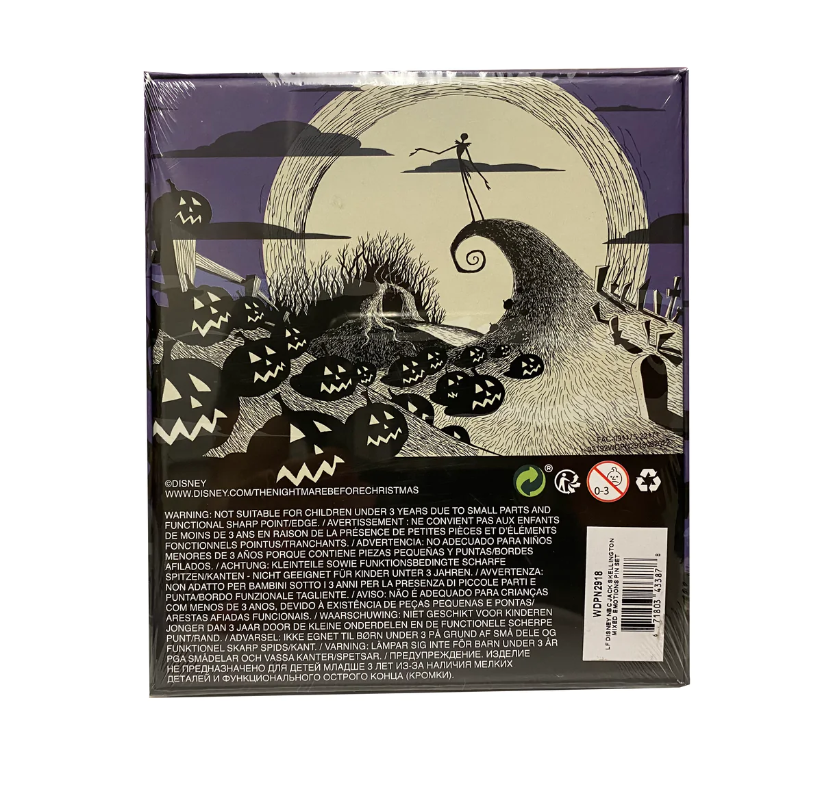 Loungefly Disney Nightmare Before Christmas  Jack Skellington Mixed Emotions Collector Box Pin